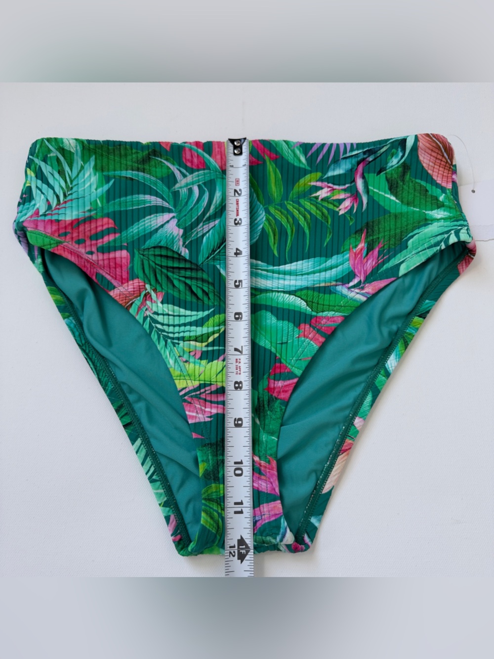 Next by Athena Tropical Print Ribbed Bikini Set Size M NWT V-Neck - Picture 13 of 16